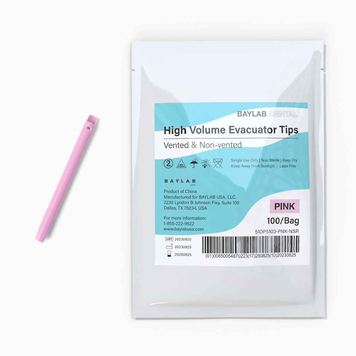 Disposable High Volume Evacuator Tip BAYLAB USA