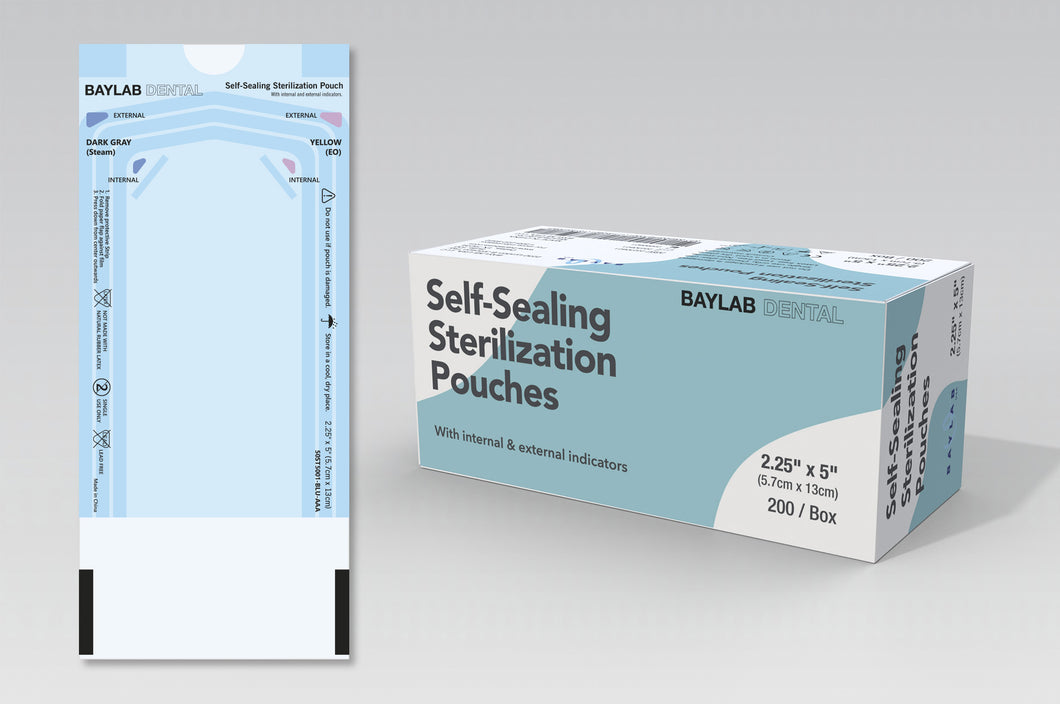 Premium Dental Autoclave Sterilization Pouches – 200-Pack, 6 Sizes, Self-Sealing