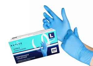 100% Nitrile Exam Gloves - Blue